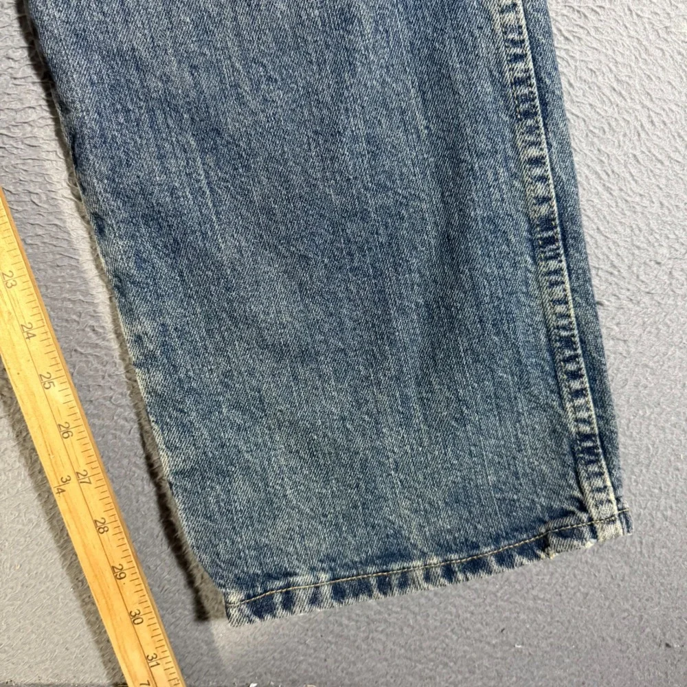 Wrangler Blue Denim Straight Leg Jeans Casual‎ Workwear Pants Men's Size 34x30